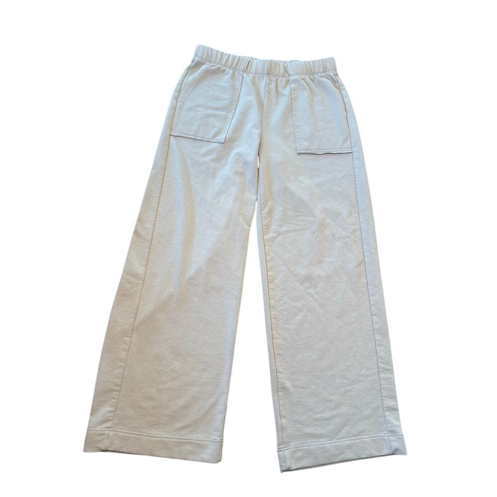 Yogalicious Vanessa Modal Terry Wide Leg Pants M Sage Green Lounge Yoga